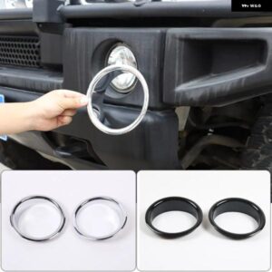 ハマー H2 2003-2009 ステンレス シルバー カーフロント フォグランプ ランプ ホルダー モールドリング 装飾 カバー カーアクセサリー