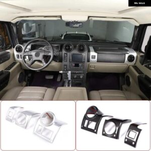 ハマー H2 2003-2007 ABS シルバー カー ダッシュボード サイド エアコン 吹き出し口 フレーム 装飾 ステッカー 車内アクセサリー