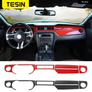 ABS カーボン カーセンター コンソール ダッシュボード 装飾 カバー フォード マスタング 2010 - 14 内装アクセサリー