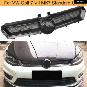 車用フロント バンパー グリル フォルクスワーゲン VW ゴルフ 7 VII MK7 スタンダード GTI R 2014-2017 カーボン フロント グリル グリル カバー トリム