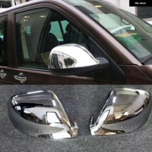 2個 ABSクロームサイドドアバックミラー カバー トリム カーアクセサリー VW フォルクスワーゲン トランスポーター T6 カラベル 2017 2018