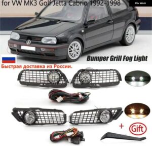 LED フォグランプ VW ゴルフ 3 MK3ジェッタカブリオ 1992-1997 1998 ヘッドライト グリル 接続ワイヤー ケーブル フォグランプ オブジェクト アクセサリー