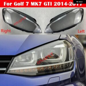 オートライトキャップ フォルクスワーゲン ゴルフ 7 VW MK7 GTI 2014-2017 車用 ヘッドライト カバー ランプケース ガラスレンズ ランプシェード ヘッドラン