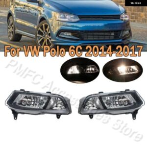 車用ライト フロント バンパー フォグランプ フォグランプ アセンブリ VW ポロ 6C ハッチバック 2014 - 18 6C0941661D 6C0941662D