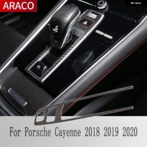 ポルシェ カイエン 2018 2019 2020 車内 装飾 ギア シフト パネル カバー トリム カー スタイリング 自動車アクセサリー