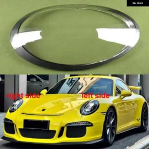 ポルシェ 911 991 2012-2018 ブラックエッジ ヘッドライト シェード クリアランプシェード ヘッドランプ カバー ランプシェル ヘッドライト レンズ