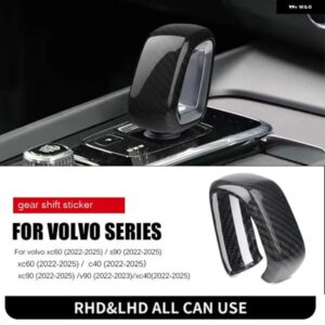 ボルボ XC60 XC90 S90 V90CC S60 V60CC XC40 C40 セントラ ル コントロール ギアヘッド 装飾 カバー トゥルー カーボン カーアクセサリー