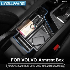 適合 ボルボ 2017-2019 S90/2015-2019 XC90 カスタム ドアハンドル 収納 ボックス 2024 ボルボ XC60 アームレスト ボックス V90CC S60 V60