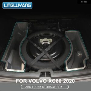ボルボ XC60 2018 - 22-23 トランク 収納 ボックス XC60 スペアタイヤ 収納 ボックス ABS素材/フロッキングカーアクセサリー