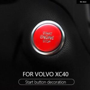 ボルボ XC40 ワンキースタート イグニッション キースイッチ デコレーション ステッカー カーパーツ カーアクセサリー 2018 - 22