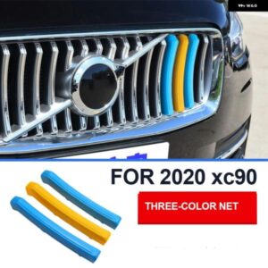 ボルボ XC90 2020 - 24 2025に適合 3色メッシュ 装飾 ストリップカー ステッカー 自動車パーツ カーアクセサリー