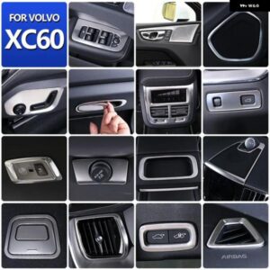 カー スタイリング ボルボ XC60 車内 装飾 ステッカー カーアクセサリー ボディブライトストリップアクセサリー ABS/ ステンレス