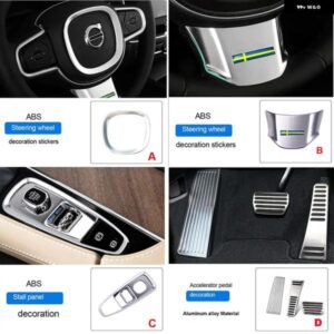 車用 ステッカー ABS VOLVO XC60 アクセサリー 2018 - 22 車用デコレーション ステッカー インテリア モールディング