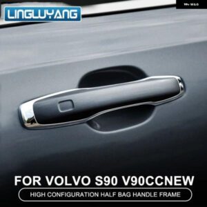 カーアクセサリー ボルボ XC60 XC90 S90 V90 2018-2025 2024 ドアハンドル 装飾 ステッカー カスタム 外側 ドアハンドル ステッカー