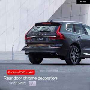 クローム 装飾 ボルボ 2018-2022 XC60 リア バンパー 装飾 用 ブライトストリップ ステンレス トランク トリム ストリップ アクセサリー