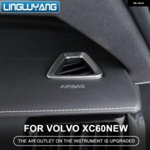 ボルボ 2018 2019 2020 XC60 左ハンドル インテリア ステンレス カーアクセサリー インストルメント パネル 小型エア アウトレット フレーム