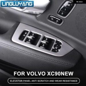 ボルボ XC90 左ハンドル ウィンドウ 2015-2020 ボタン 装飾 フレーム リフトスイッチ パネル 装飾 ステッカー カーアクセサリー