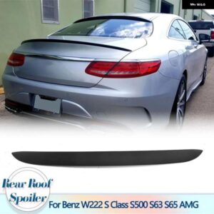 カーボンリアルーフスポイラー ウィング メルセデス ベンツ W222 S クラス S500 S63 S65 AMGクーペ2D 2014-2018ルーフスポイラー ブートリップFRP