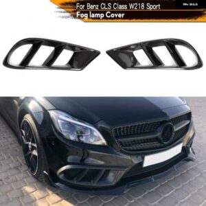 カーボン/FRPフロント バンパー エアベント カバー トリム メッシュ グリル フレーム メルセデス ベンツ W218 CLS クラス CLS400スポーツ2014 - 2017