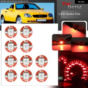 10個 T5 B8.4D T10 LED 電球 計器 パネル クラス ター スピード メーター ダッシュライト ベンツ CLK クラス W208 1998-2002 SLK クラス R170 1996-2000
