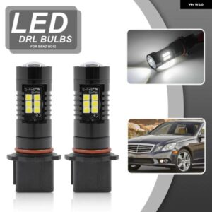 ベンツ W212 C207 A207 E350 E550 2010 2011 2個 LED P13W SH23W プロジェクター LED DRL デイタイム ランニングライト バルブ カー スタイリング