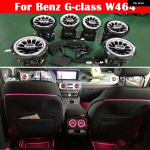 8/64色 メルセデス ベンツ G63 G500 G550 G クラス W464 LED 車用 エアコン エアコン 吹き出し口 ダッシュボード コンセント ターボ トリム