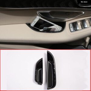 メルセデス ベンツ C クラス W205 GLC クラス X253 2015-2018 車 ドアハンドル 収納 ボックス トレイアクセサリー 左ハンドル 2個