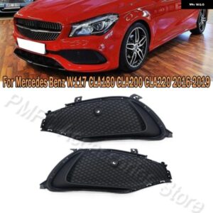 ブラック フロント バンパー グリル フォグライト カバー メルセデス ベンツ W117 CLA180 CLA200 CLA220 2016-2019 車 A1178857500 A1178857600