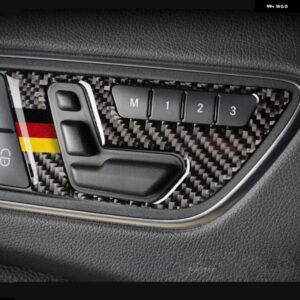 カーボン 車ドア ボタン シート調整 パネル カバー トリム 2個 メルセデス ベンツ GLA X156 CLA C117 A B クラス 2011-2018