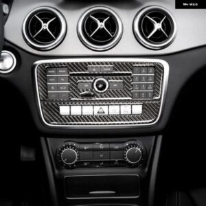 センター コンソール エアコン CD パネル カバー トリム メルセデス ベンツ X156 W176 C117 CLA GLA A クラス カーボン