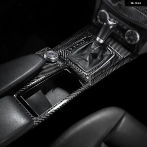 カーボン センター コンソール ギア シフト パネル カバー トリム 6個 メルセデス ベンツ C クラス W204 2007-2013 ウォーターカップ フレーム 装飾