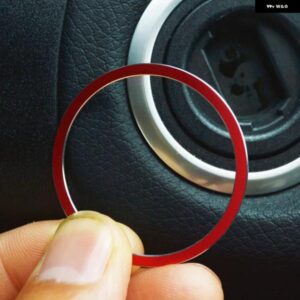 レッドアルミ 合金 Aキースタート ボタン トリム サークル メルセデス ベンツ GLK GLA CLA ML GL A B C E クラス カー スタイリング