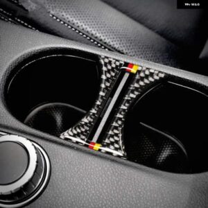 カーボン ウォーターカップ ホルダー スパンコール カバー トリム デカール メルセデス ベンツ A クラス 2013-2018 CLA 2013-2017 GLA 2013-2018