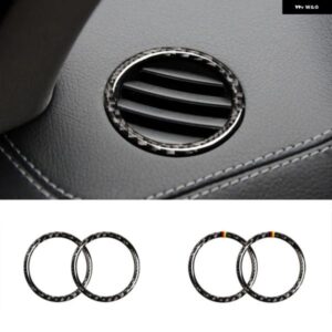 カーボン ダッシュボード エアコン アウトレット サークルカバー トリム メルセデス ベンツ GLK X204 2008-2015カーアクセサリー