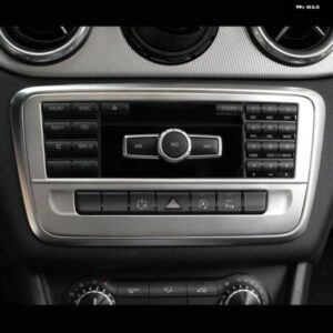 シルバー センター コンソール CD フレーム デコレーション カバー トリム メルセデス ベンツ GLA X156 CLA C117 200 220 260 2014-2018 ステンレス