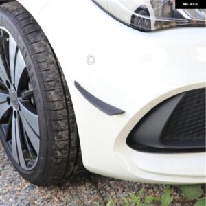 カー スタイリング フロントサイドボディ 装飾 トリム ブラックフィン カナード スプリッター スポイラー ウィング メルセデス ベンツ CLA C117 220 260 201