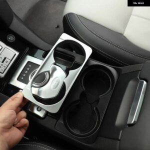 ランドローバー ディスカバリー4 2010-2016 ABS ブラックウッドグレイン カーフロントドレンカップ ホルダー 装飾 カバー トリム パーツ カーアクセサリー