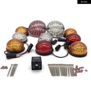 10個 マルチフロント+リア フォグランプ リバースライト コンプリート LED ディフェンダー アップグレード キット ランドローバー ディフェンダー 1990-2016