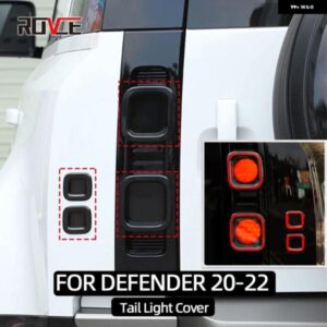 リア テールライト カバー ランドローバー ディフェンダー 90 110 2020-2022 ブレーキライト ワイド インジケーター プロテクター 装飾 アクセサリー
