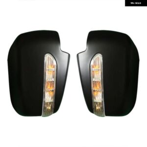 LEDリアミラー カバー ウィンカーライト付き サイドミラー ライトカバー 三菱 トライトン L200 2008-2014 ピックアップ トラック 用 カーパーツ