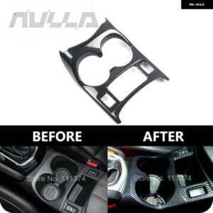 車内 装飾 日産 キャシュカイ J11 2019 - 21 ABS カーボンルック ウォーターカップ ホルダー カバー フレーム トリム アクセサリー