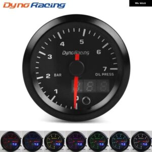 2インチ 52MM デュアル ディスプレイ 油圧 計 0-7 BAR 7色LED 油圧 計 高速モーター センサー付き BX101734