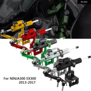 CNCステアリング ダンパー スタビライザーとチタン ブラケット マウント カワサキ NINJA 300 NINJA 300 EX300 2013-2017 2014 2015