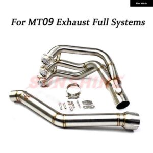 ヤマハ MT09 FZ-09 トレーサー オートバイ バイク エキゾースト フル システム モトクロス フロントミッド パイプ カスタム マフラー スリップオン MT-09