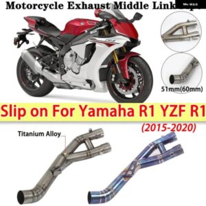 オートバイ バイク 排気 システム エスケープ モト ミドルリンク パイプ スリップオン ヤマハ R1 2015 - 2020 チタン 合金 モトマフラー