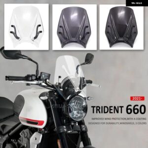 トライデント 660 トライデント660 2021 2022 オートバイ バイク アクセサリー ウィンドシールド ウィンドデフレクター ウィンドスクリーン フェアリング