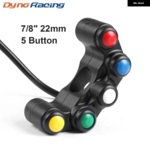 12V プラスチック 製 オートバイ バイク スイッチ 7/8インチ 22MM ハンドルバー マウント ヘッドライト ウィンカー フォグランプ ホーン オンオフ スタート