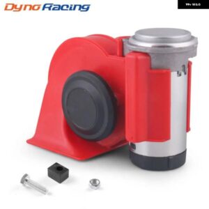 車用エアホーン 12V 115DB 赤 コンパクト デュアルトーン 電動 ポンプ 大音量サイレン 車両 車 オートバイ バイク トラック 自転車