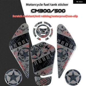 ホンダ REBEL500 REBEL300 REBEL CMX 500 CM500 CM300 3D オートバイ バイク 燃料タンク パッド ステッカー 滑り止め ステッカー デカール
