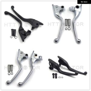 ブレーキクラッチハンド レバー ハーレー ダビッドソン 08-13 ツーリング 2014年以降 FLHR FLHRC クローム/ブラック オートバイ バイク パーツ
